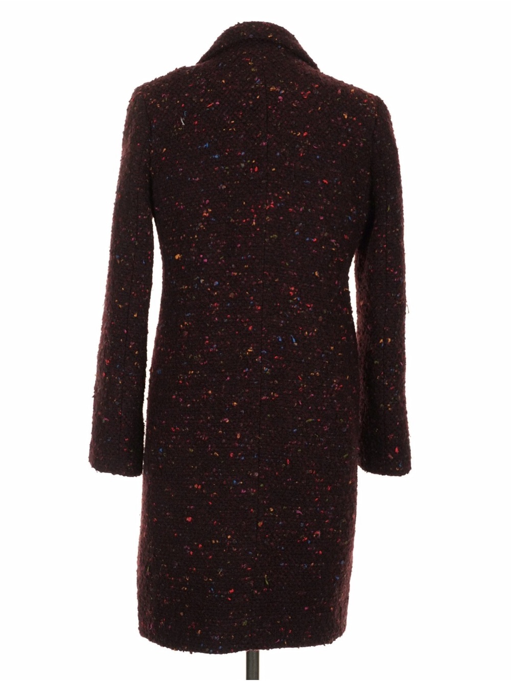 J. Crew Nalya Wool Burgundy Boucle Double-Breasted Pea Coat 0 - Picture 9 of 10